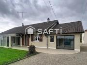 Pavillon de plain pied, trois chambres et un bureau avec...