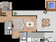 Penthouse 96,72m² no Panorama Olivetanos 2 Dormitórios,...