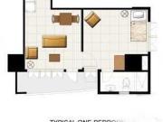 Penthouse One bedroom Unit with View of Manila Bay...