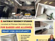 Pet Allowed RFO Studio unit in Pioneer Mandaluyong with...