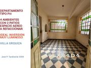 PH 4 ambientes, a refaccionar, Terraza y patio, Villa...