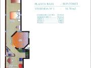 Piso a estrenar de obra nueva con patio