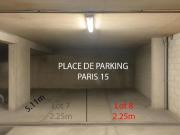 Place de parking Lot 8 Rue de l'Abbée Groult 75015...