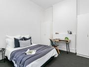 Private rooms with shared amenities