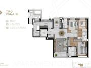 PRONTO. Excelente apartamento de 131,9 m² com 3 suítes e...