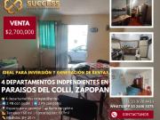 Propiedad con 4 Departamentos en Venta – Paraísos del...