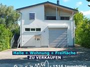 Provisionsfrei + Halle mit heller Wohnung und großer...