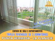 Punta Hermosa TRIPLEX PENTHOUSE Frente a Parque de 3...