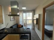 Quarto e sala mobiliado, sol da manha com 1 vaga