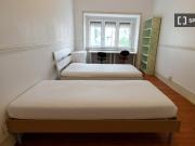 Quarto Twin em apartamento com 6 quartos no Areeiro, Lisboa