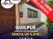 QUILPUÉ CASA EN LOS ESTANQUES 6D 3B