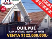 QUILPUÉ CASA ESQUINA SECTOR LOS PINOS 6D 3B 1E