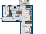 renovierte 2 Zimmer Wohnung mit Tageslichtbad + Balkon