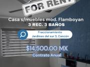 RENTA CASA MODELO FLAMBOYÁN con cisterna JARDINES DEL...
