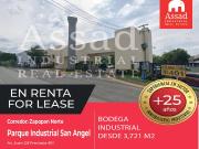 Renta de Bodega Industrial 3,721 m² | PARQUE INDUSTRUIAL...