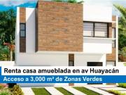Renta de casa amueblada en residencial con amenidades...
