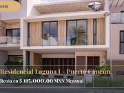 RENTA DE ESPECTACULAR CASA EN PUERTO CANCÚN RESIDENCIAL...