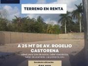 RENTA terreno 750 m2 x Av. Rogelio Castorena