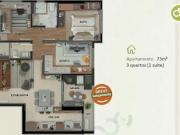 Requinte e Sustentabilidade 03 DORM 1 Suíte Novo Mundo 74m²