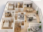 Rohdachbodenwohnung mit 40 m² Keller