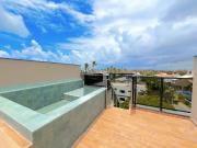 Rooftop com piscina privativa 1 vaga 78m2 muro alto