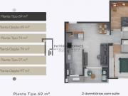 Saint Remy: Planta 69 m2, 2 dormit. 1 s, 1 vaga, no...