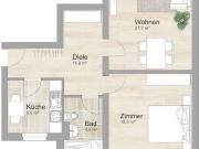 Sanierte 2 Zimmer Wohnung in Marienfelde mit Balkon!