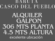 SE ALQUILA PB DE GALPÓN EN BARUTA