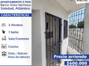 Se arrienda apartamento en el barrio vista hermosa...