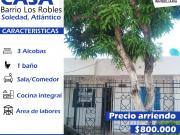 Se arrienda casa Barrio los robles Soledad Se arrienda casa Barrio los robles Soledad