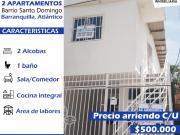 se arriendan 2 apartamentos Barrio santo domingo