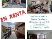SE RENTA EN SM 32 SOBRE AV. KABAH AMUEBLADO DE 2 REC 1...