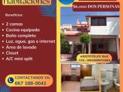 Se rentan habitaciones
