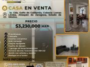 SE VENDE AMPLIA CASA EN ATIZAPAN DE ZARAGOZA EDO. MEX
