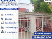 se vende casa Altos de los robles, soledad