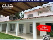 SE VENDE CASA EN EL BARRIO RECREO ZONA NORTE DE MONTERIA