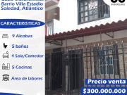 se vende Casa multifamiliar Barrio villa estadio Soledad