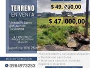 SE VENDE TERRENO. SAN JUAN DE TURUBAMBA. 876.25 M2....