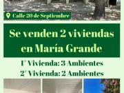 Se venden dos casas en María Grande, Entre Ríos