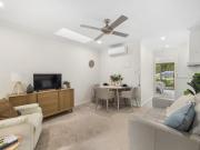 Serviced apartment with garden views