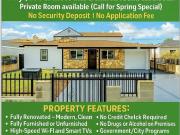 SHARED AND PRIVATE ROOMS AVAILABLE!