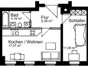 Single Wohnung mit Wannenbad in ruhiger Seitenstraße