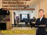 Skudai Flat Tampoi Utama Groundfloor near Paradigm Mall
