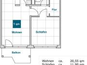 Smarter Wohnen: ansprechende 2 Zimmer Wohnung