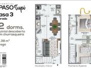Sobrado em Vila Tupi, Praia Grande/SP de 52m² 2 quartos...