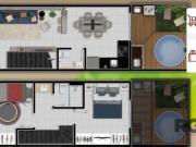 Sobrado novo com 2 dormitórios e 1 vaga