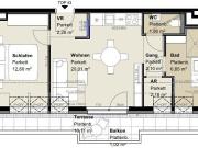 Sonnige 2 Zimmer Dachgeschoßwohnung mit durchgehender...