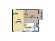 Spacious 1 Bedroom Apartment with Parking