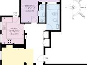 Spacious three bedroom flat in a portered building...