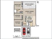 Modern Two Bedroom Apartment with Study Featuring Park...